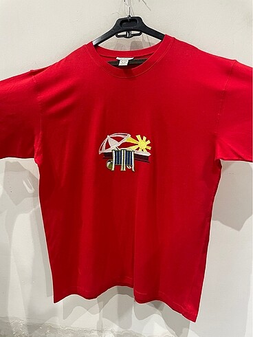 l/xl Beden kırmızı Renk Amerika Orijinal Vintage Oversize Unisex Tshirt