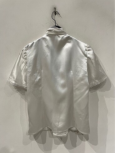 s Beden beyaz Renk İtalya Vintage Desenli Oversize Bluz