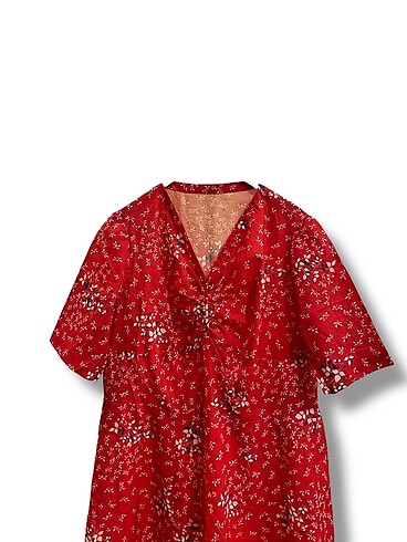 s Beden Vintage 90s Desenli Yazlık Elbise