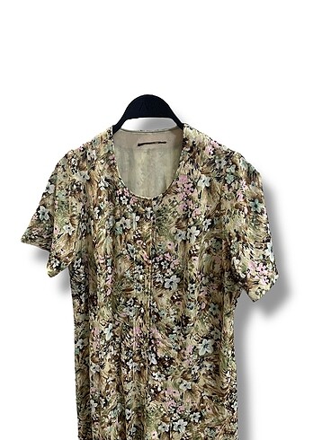 m Beden Vintage 90s Desenli Yazlık Elbise