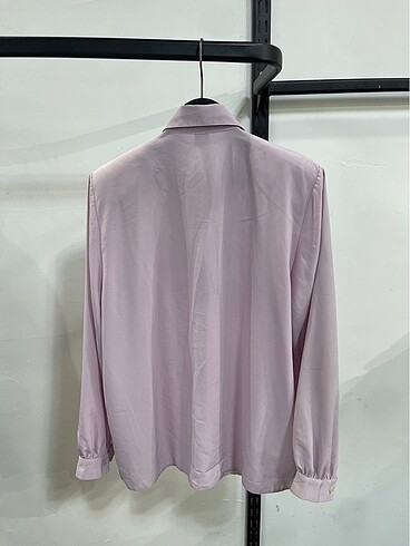 l Beden Vintage Oversize Desenli Yazlık Gömlek