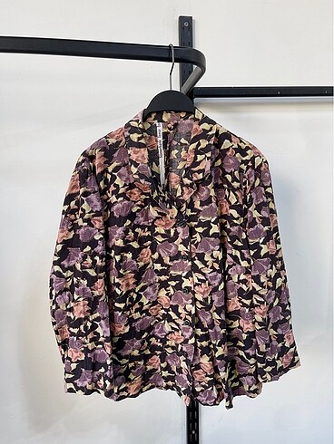 Vintage Oversize Desenli Yazlık Gömlek