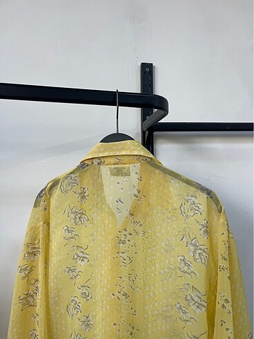 l Beden çeşitli Renk Vintage Oversize Desenli Yazlık Gömlek