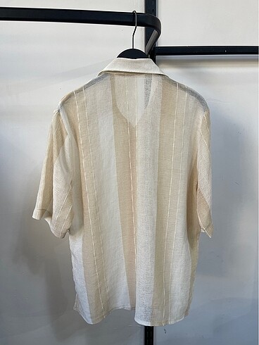 m Beden Vintage Oversize Desenli Yazlık Gömlek