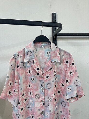 Vintage Love Vintage Oversize Desenli Yazlık Gömlek