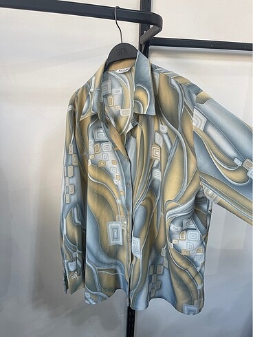 Vintage Love Vintage Oversize Desenli Yazlık Gömlek