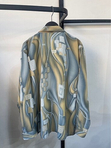 xxl Beden çeşitli Renk Vintage Oversize Desenli Yazlık Gömlek