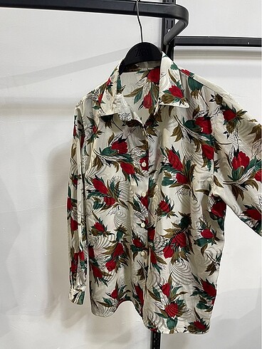 Vintage Love Vintage Oversize Desenli Yazlık Gömlek
