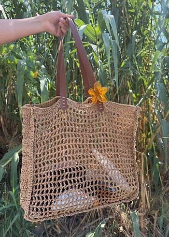 Dantel Detaylı Örgü Bohem Kadın Çanta - Görsel 2