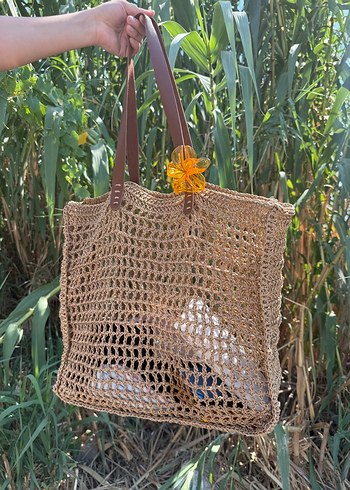 Dantel Detaylı Örgü Bohem Kadın Çanta - Görsel 3