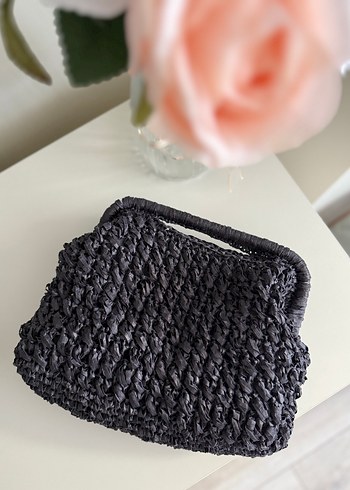 Bohem Gri Örgü Kadın El Çantası - Görsel 4