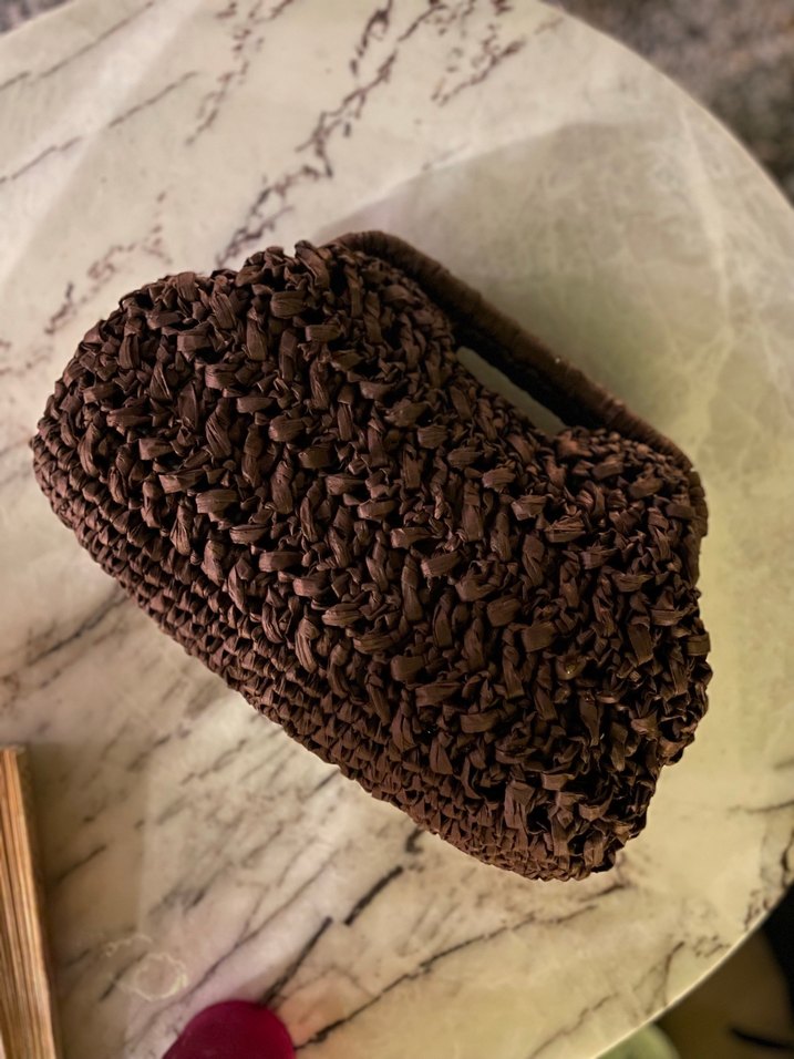 Bohem Örgü Kahverengi Kadın Çanta - Görsel 3