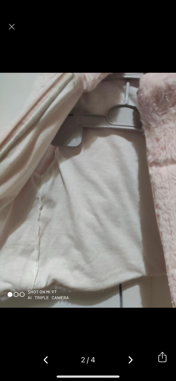 Kız Çocuk Pembe Kürklü Yelek - Görsel 2