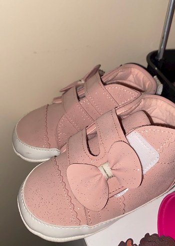 Kız Çocuk Pembe Cırtlı Spor Ayakkabı - Görsel 2