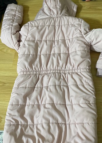 Düğmeli, Midi Boy, Beyaz Hamile Montu - Görsel 5