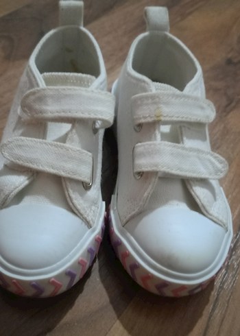 LC Waikiki Kız Çocuk Beyaz Cırt Cırtlı Sneakers