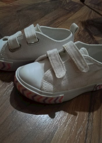 Kız Çocuk Beyaz Cırt Cırtlı Sneakers