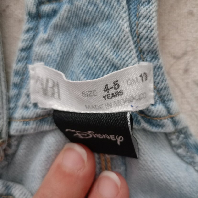 Mickey Nakışlı Kız Denim Elbise - Görsel 2