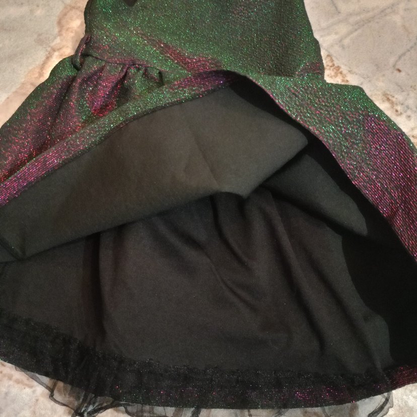 Kız Çocuk Çok Renkli Parlak Kolsuz Elbise - Görsel 2