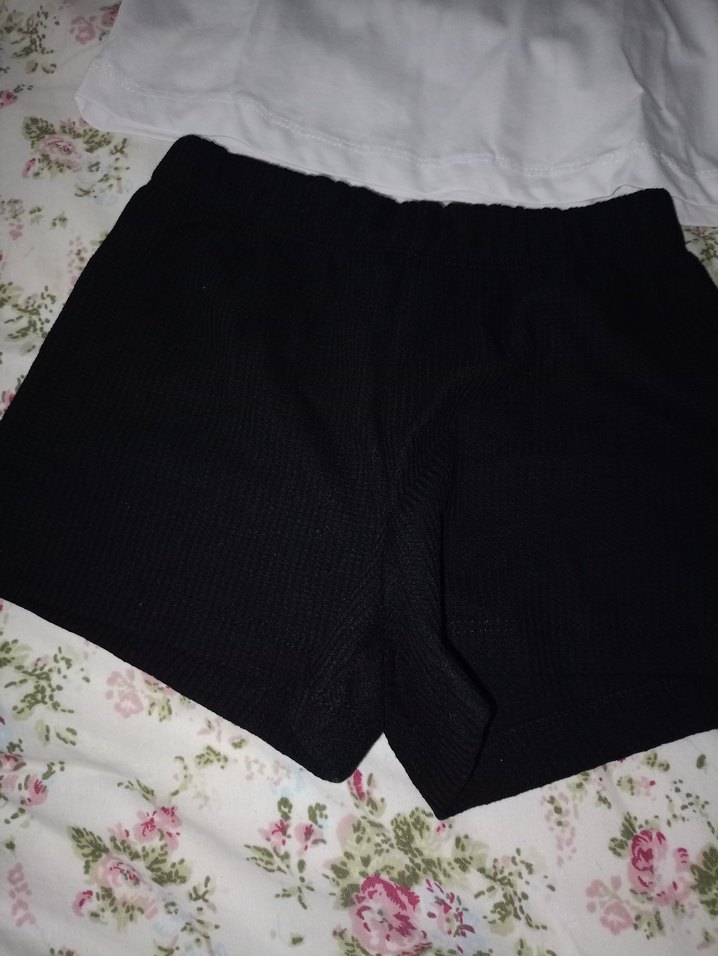 Kelebek Baskılı Kız Bebek Kısa Kollu Takım - Görsel 3