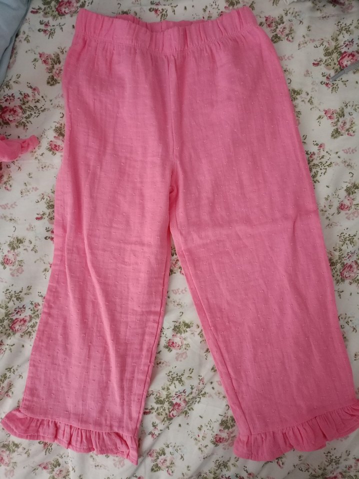 Pembe Fırfırlı Kolsuz Bebek Kıyafet Seti - Görsel 4