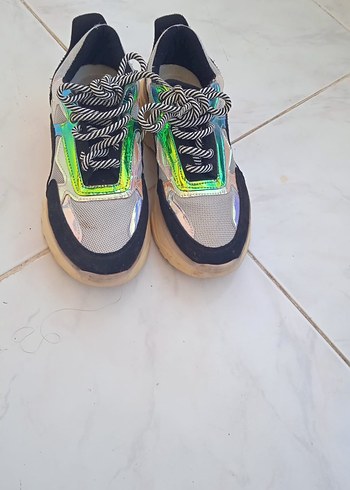 Bambi Bağcıklı Çok Renkli Kadın Spor Ayakkabı