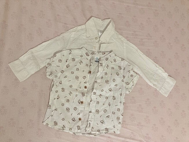 9 12 aylık 2li bebek gömlek