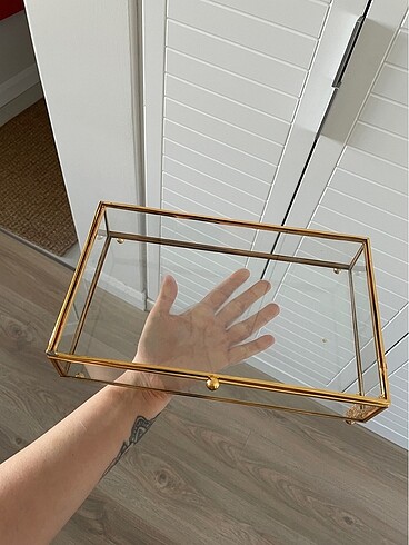 Beden altın Renk Gold Söz Nişan Cam Kutu