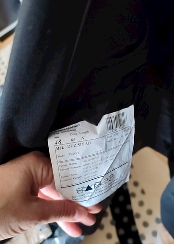 48 Beden siyah Renk Düğmeli Siyah Erkek Takım Elbise hiç kullanılmadı