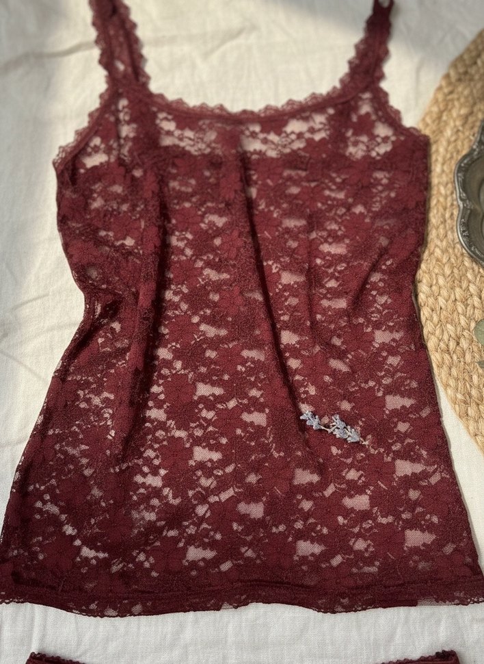 Bordo Dantel Kadın İç Giyim Seti - Görsel 4