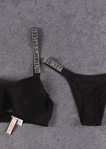diğer Beden Victoria's Secret Siyah Atletik Sütyen ve Mini Külot