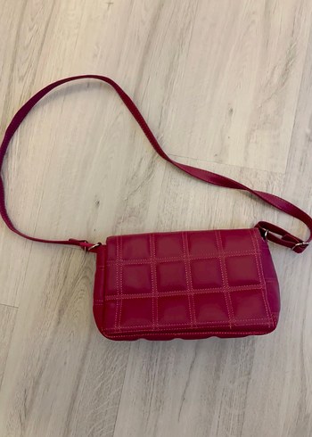 Pembe Deri Kemerli Kadın Çanta - Görsel 2