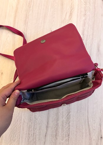 Pembe Deri Kemerli Kadın Çanta - Görsel 3