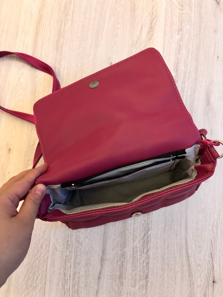 Pembe Deri Kemerli Kadın Çanta - Görsel 3