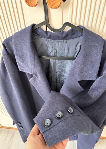 Mor Düğmeli blazer Ceket - Görsel 3