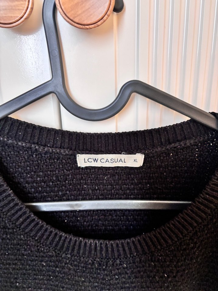 Kadın Mavi Çizgili Örgü Uzun Kollu Kazak - Görsel 2