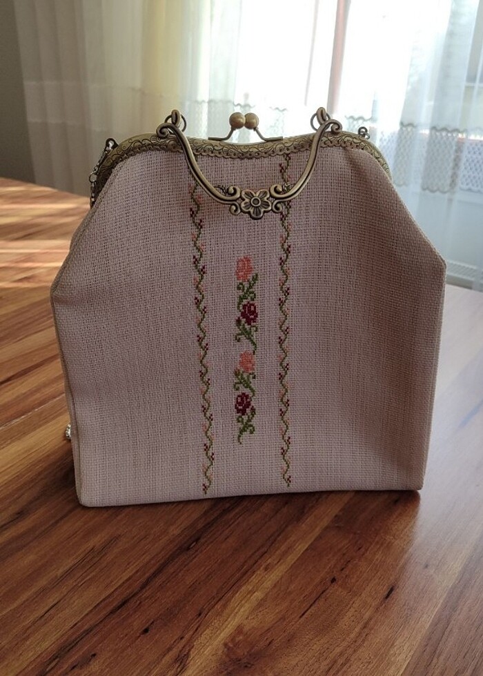 Hiç kullanılmadı el işçiliği canta - Görsel 2