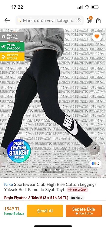 Nike tayt likrali