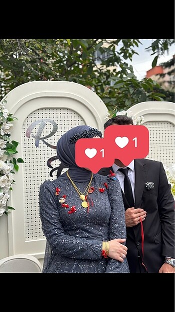 Tesettür nişan elbisesi