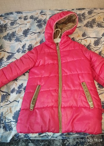 Benetton Kızlar için Pembe Fermuarlı Mont Benetton 8 9 yaş