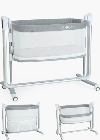 Gri otomatik sallanabilir Bebek Beşiği