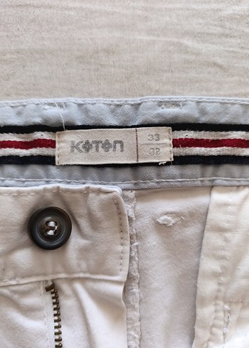 33 Beden Beyaz Regular Fit Midi Erkek Pantolon