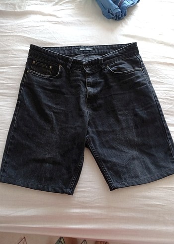 Siyah Erkek Denim Şort