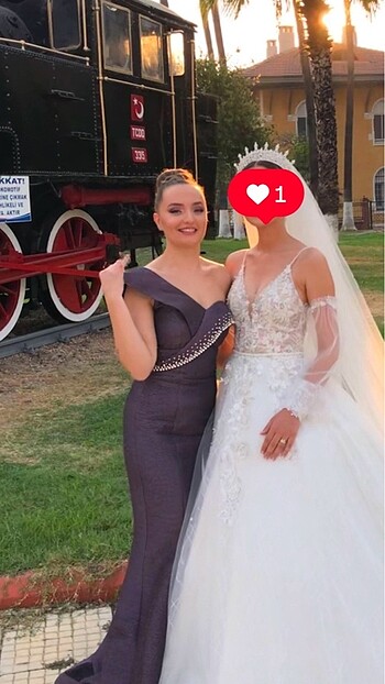 s Beden mor Renk Abiye elbise