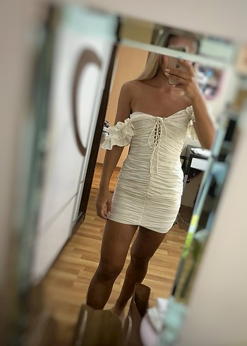 xs Beden Zara Keten Drapeli Elbise