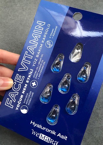 Hyaluronik Asitli Yüz Bakım Kapsülü Mavi - Görsel 2