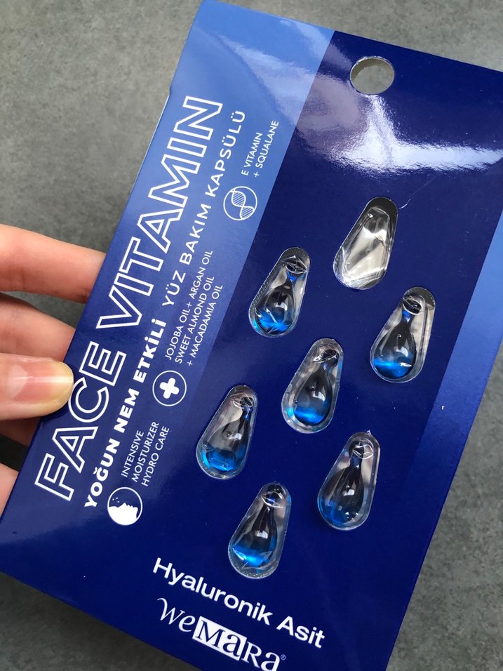 Hyaluronik Asitli Yüz Bakım Kapsülü Mavi - Görsel 2