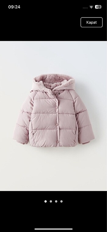 Zara çocuk mont