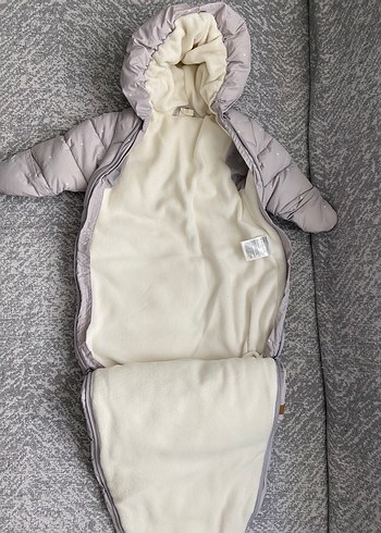 Gri Kürklü Bebek Kış Tulumu - Görsel 3