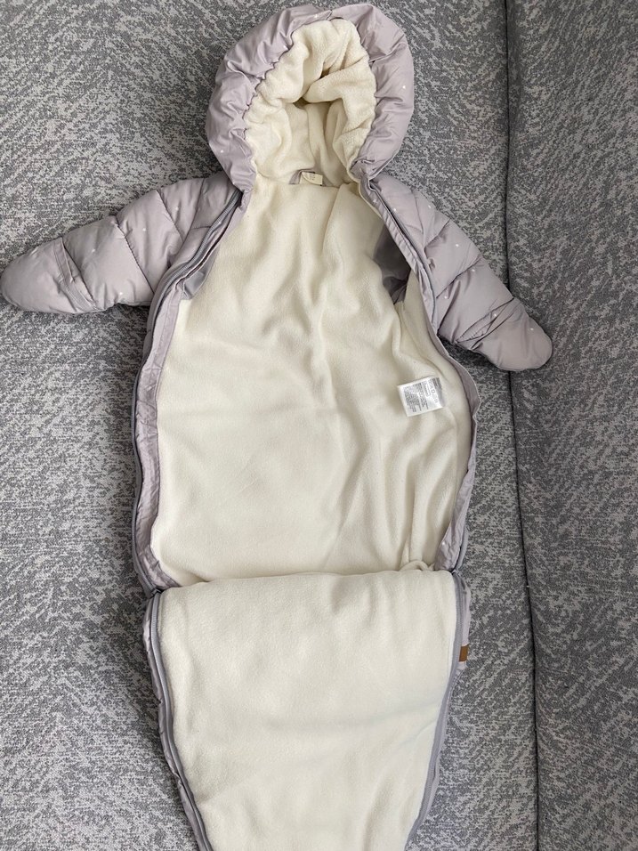 Gri Kürklü Bebek Kış Tulumu - Görsel 3